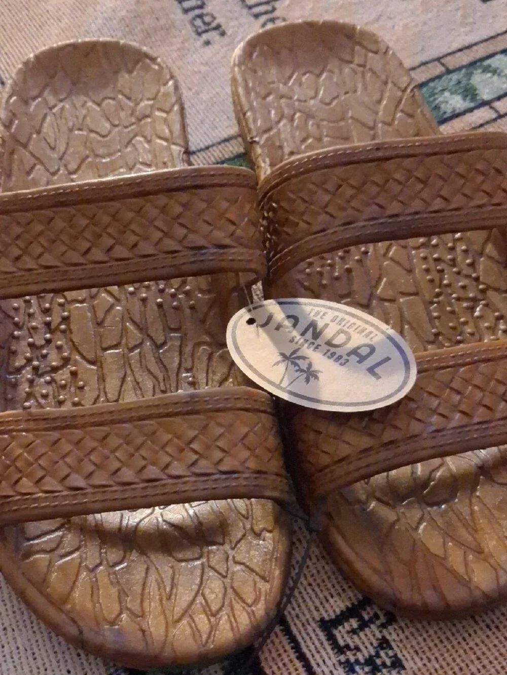 Pali Hawaii Metallic Gold Men's Slide Sandals
